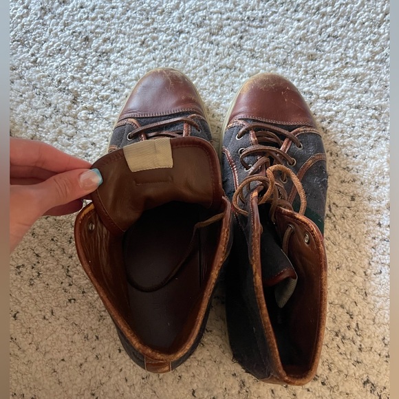 Gucci LEATHER HIGH TRAINERS - Picture 1 of 6
